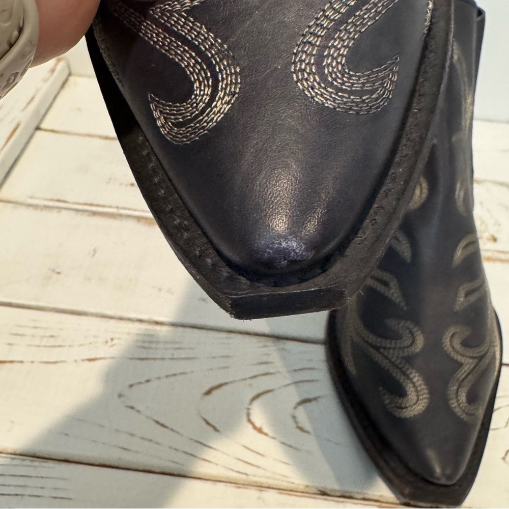 Free People Wayward Western Black Ankle Boots - Picture 8 of 12